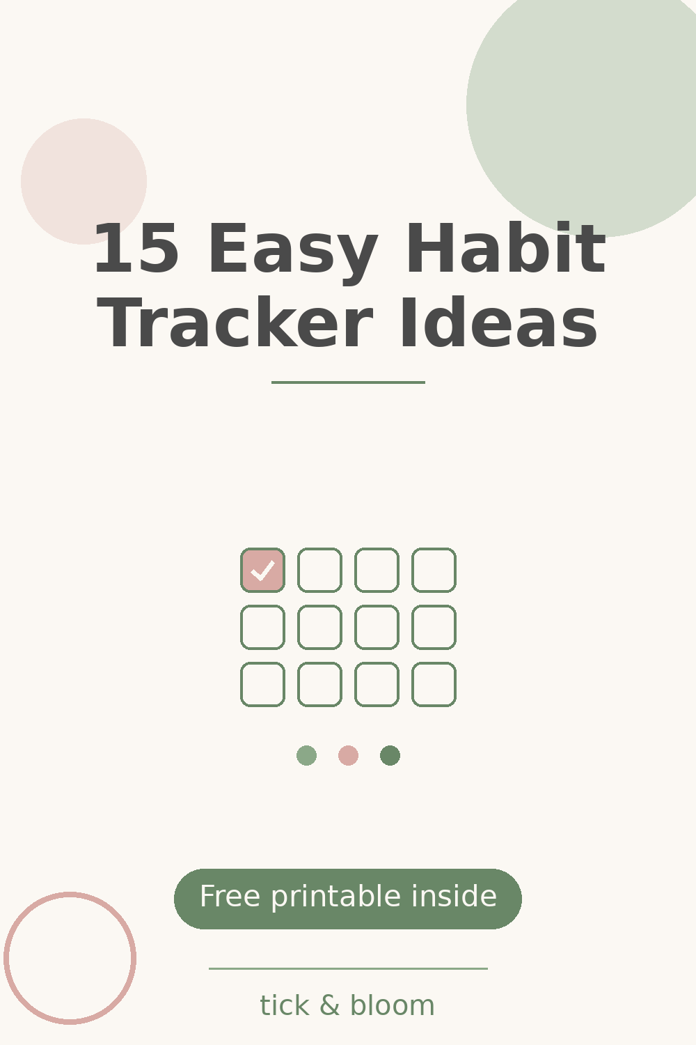 15 Simple Habit Tracker Ideas for Beginners