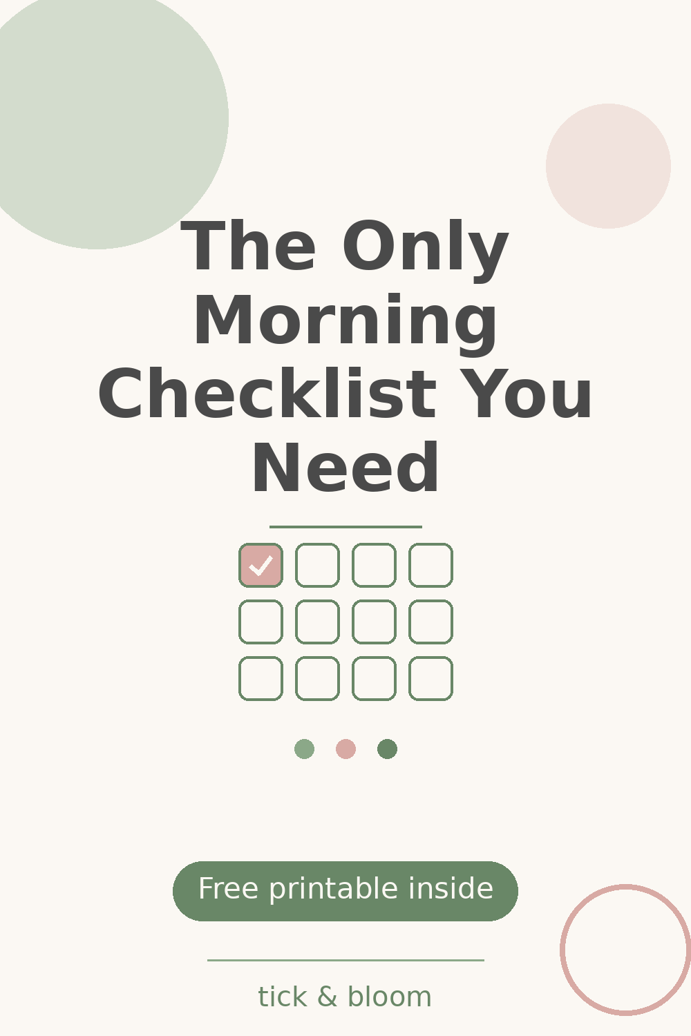 Your Morning Routine Checklist (Free Printable)